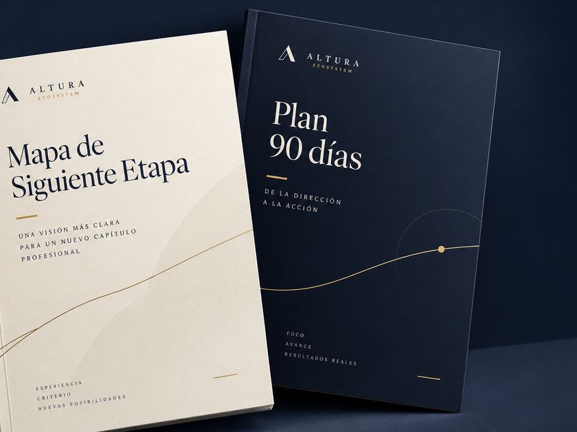 Mapa de Siguiente Etapa y Plan 90 días: representación visual de los dos entregables de la experiencia ALTURA.